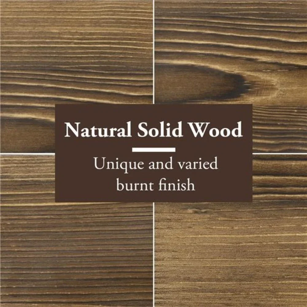 Rustic Burnt Wood Throw Quilt Blanket Ladder Farmhouse Style